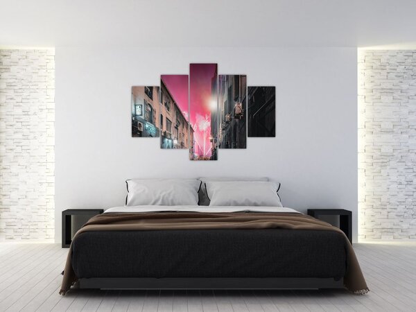 Slika vatrometa u Marseilleu (150x105 cm)