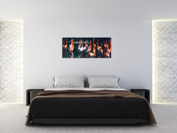 Slika jata flaminga (120x50 cm)