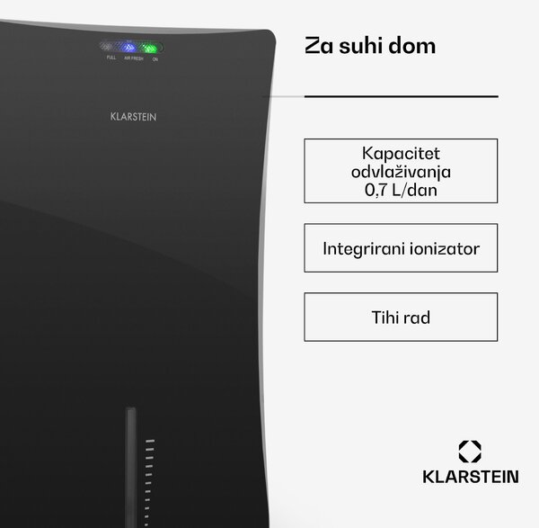 Klarstein DRYBEST 2000 2G, 700 ML/D, UREĐAJ ZA UKLANJANJE VLAGE ZRAKA, 70W, crni