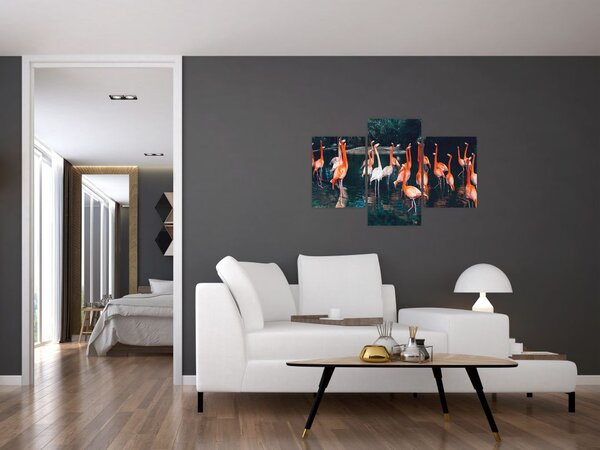 Slika jata flaminga (90x60 cm)