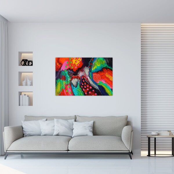 Apstraktna slika - boje (90x60 cm)