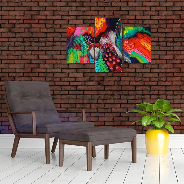 Apstraktna slika - boje (90x60 cm)