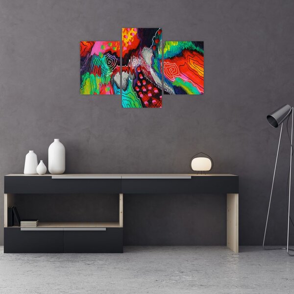 Apstraktna slika - boje (90x60 cm)