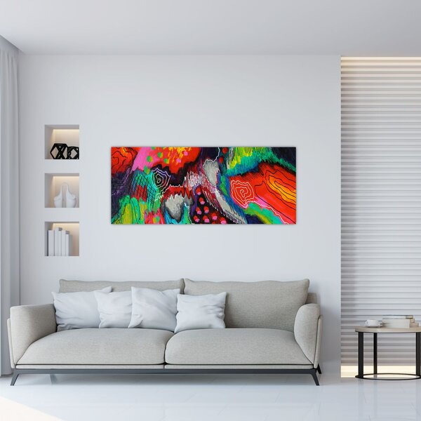 Apstraktna slika - boje (120x50 cm)