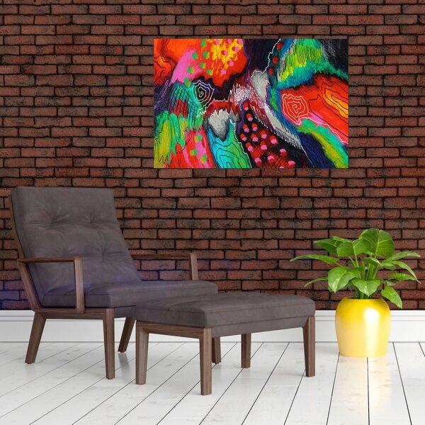 Apstraktna slika - boje (90x60 cm)