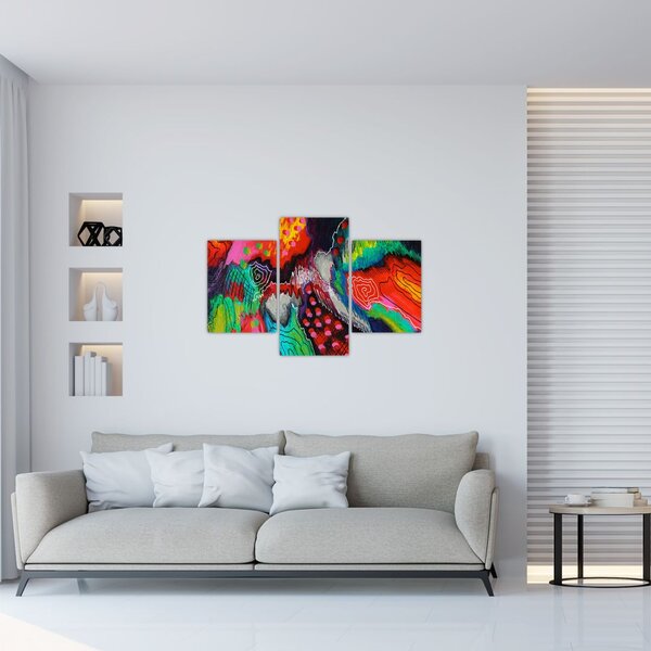 Apstraktna slika - boje (90x60 cm)
