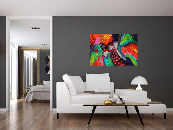 Apstraktna slika - boje (90x60 cm)