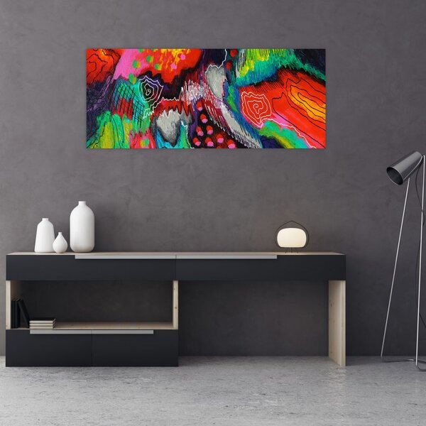 Apstraktna slika - boje (120x50 cm)
