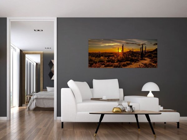 Slika - Kraj dana u pustinji Arizona (120x50 cm)