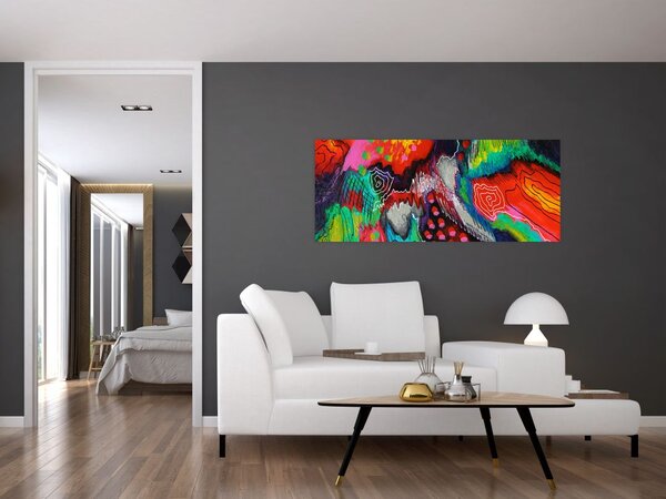 Apstraktna slika - boje (120x50 cm)