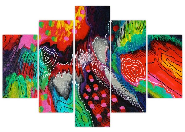 Apstraktna slika - boje (150x105 cm)
