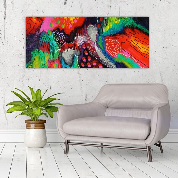 Apstraktna slika - boje (120x50 cm)
