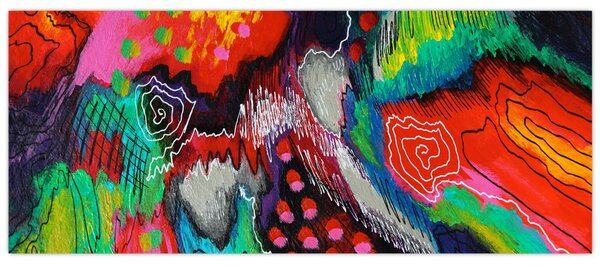 Apstraktna slika - boje (120x50 cm)