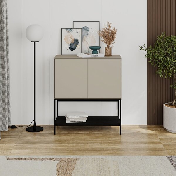 Crni/krem ormarić 80x90x40 cm Amira – Marckeric
