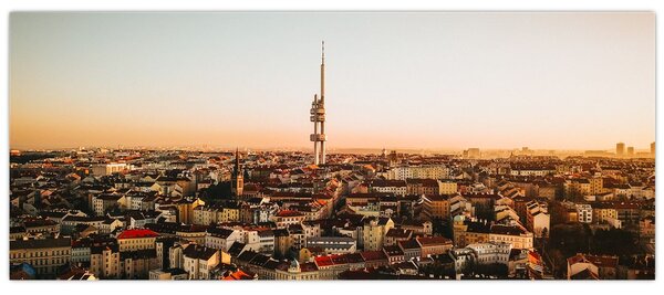 Slika zalaska sunca nad Žižkovom (120x50 cm)