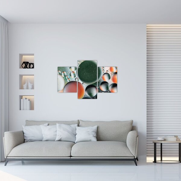 Slika apstrakcije - mjehurići (90x60 cm)