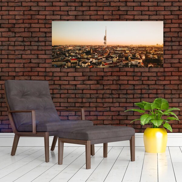 Slika zalaska sunca nad Žižkovom (120x50 cm)
