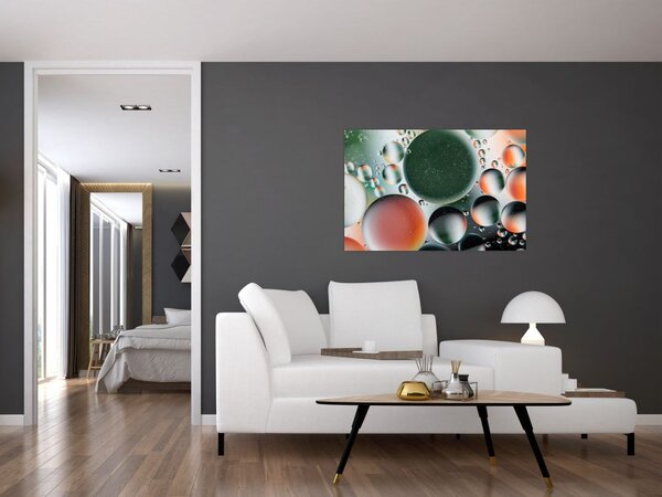 Slika apstrakcije - mjehurići (90x60 cm)