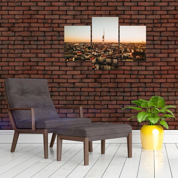 Slika zalaska sunca nad Žižkovom (90x60 cm)