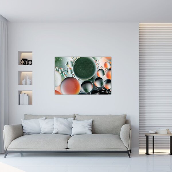 Slika apstrakcije - mjehurići (90x60 cm)