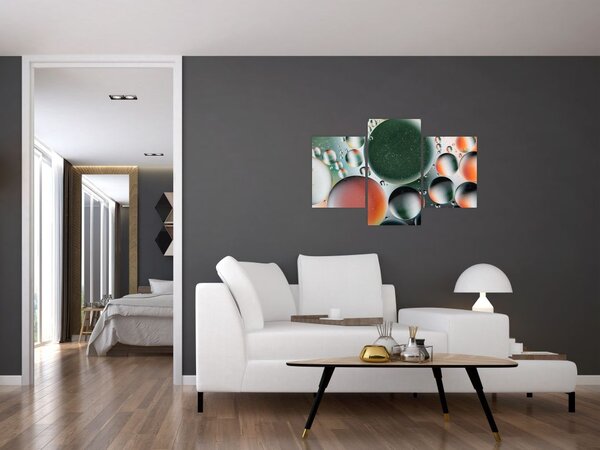 Slika apstrakcije - mjehurići (90x60 cm)