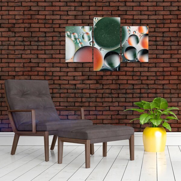 Slika apstrakcije - mjehurići (90x60 cm)