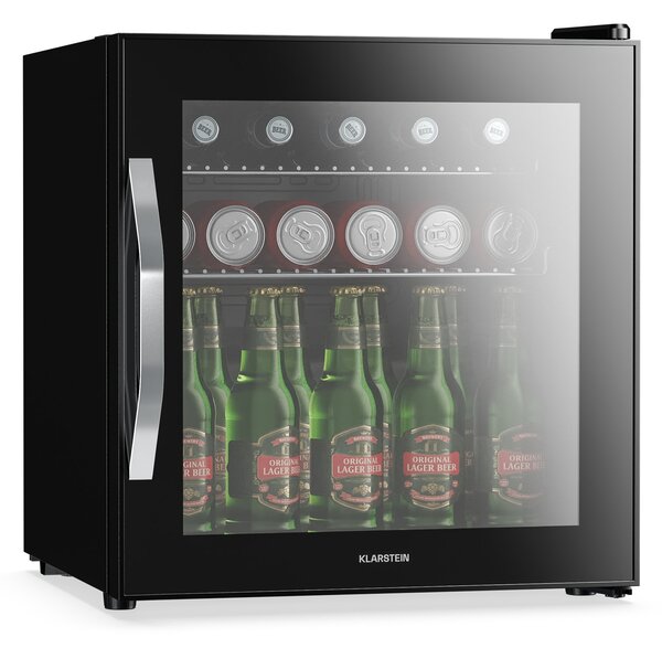Klarstein Hladnjak za pića Beersafe s vratima od zrcalnog stakla | 44 x 48 cm | Unutarnje LED osvjetljenje