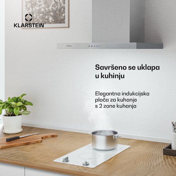 Klarstein Kochheld indukcijska ploča za kuhanje | Elegantna i snažna | 2 zone za kuhanje | 3500 W | 30 cm