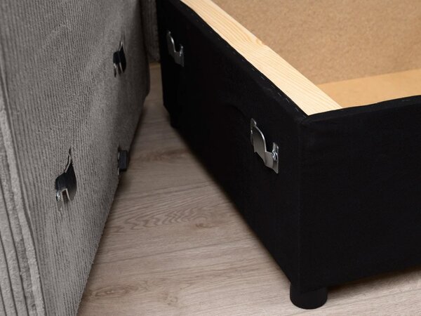 Kutna garnitura u obliku slova U SMART COSARO 295x140 cm, svjetlosiva
