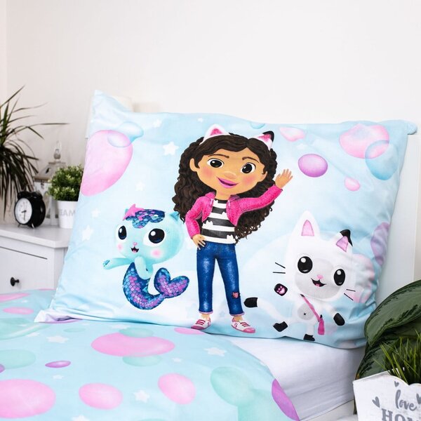 Dječja posteljina za krevet za jednu osobu od mikrovlakana 140x200 cm Gabby's Dollhouse "bubbles" – Jerry Fabrics