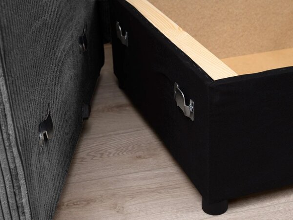 PROMOCIJA Tamnosiva kutna garnitura u obliku U SMART COSARO 295x140 cm II. kvaliteta