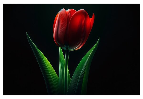 Slika crvena elegancija tulipana
