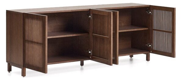 Tamno smeđa komoda u dekoru oraha 181x71,5x42,5 cm Beyla – Kave Home