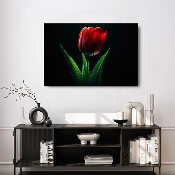 Slika crvena elegancija tulipana