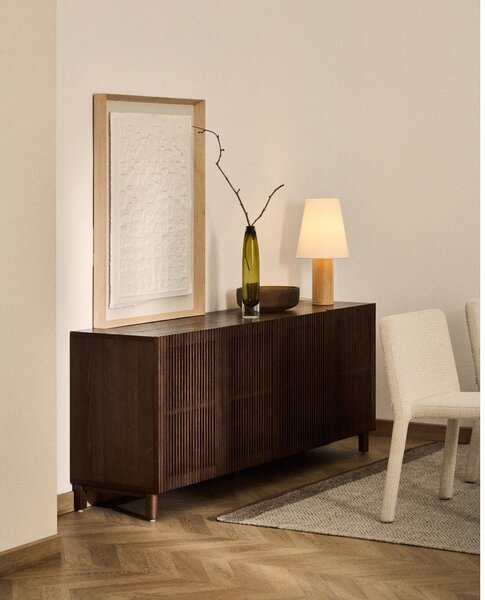 Tamno smeđa komoda u dekoru oraha 181x71,5x42,5 cm Beyla – Kave Home