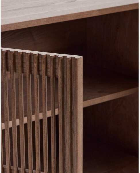 Tamno smeđa komoda u dekoru oraha 181x71,5x42,5 cm Beyla – Kave Home