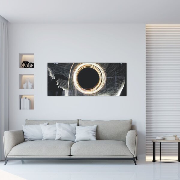 Slika - Svjetlosni šou po kiši (120x50 cm)