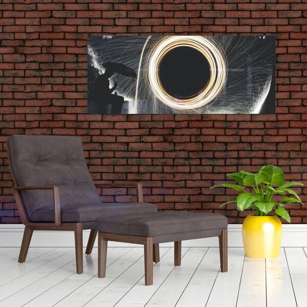 Slika - Svjetlosni šou po kiši (120x50 cm)