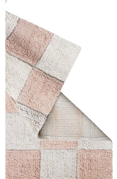 Svijetlo ružičasti/krem periv/ručno rađen pamučan tepih 120x160 cm Kitchen Tiles Rose – Lorena Canals