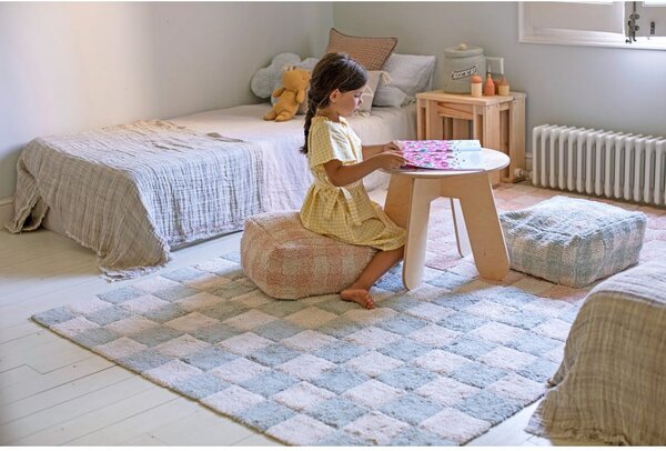 Svijetlo ružičasti/krem periv/ručno rađen pamučan tepih 120x160 cm Kitchen Tiles Rose – Lorena Canals