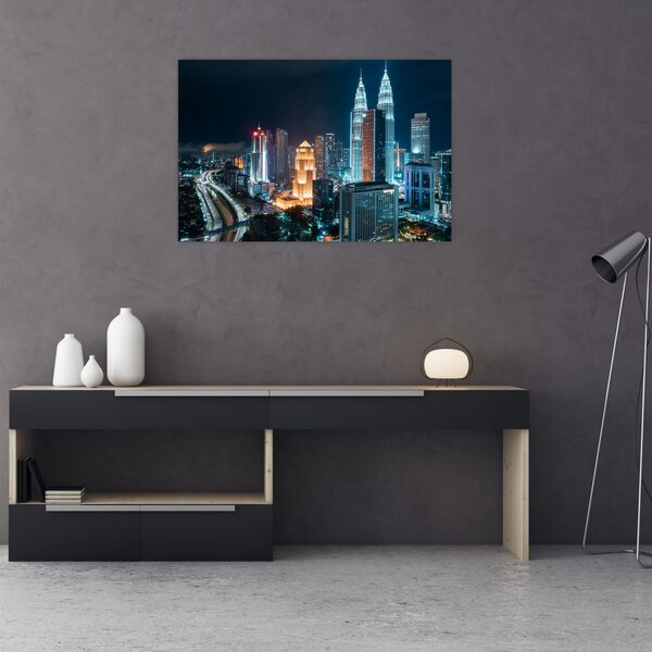 Slika - Noć u Kuala Lumpuru (90x60 cm)