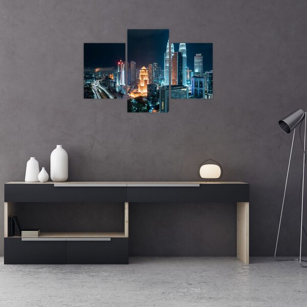 Slika - Noć u Kuala Lumpuru (90x60 cm)