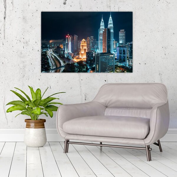 Slika - Noć u Kuala Lumpuru (90x60 cm)