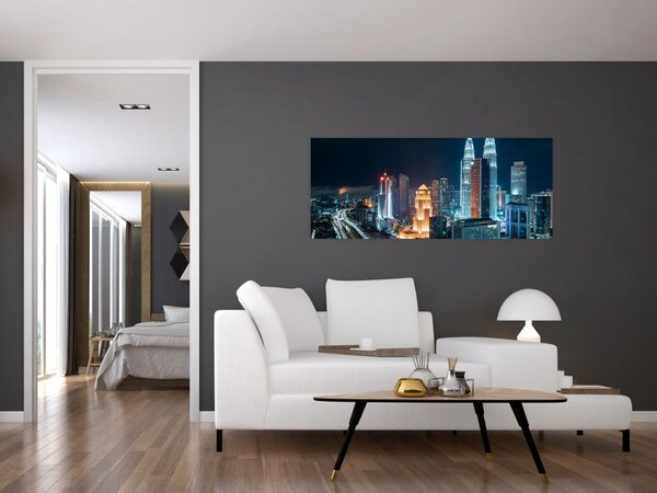 Slika - Noć u Kuala Lumpuru (120x50 cm)