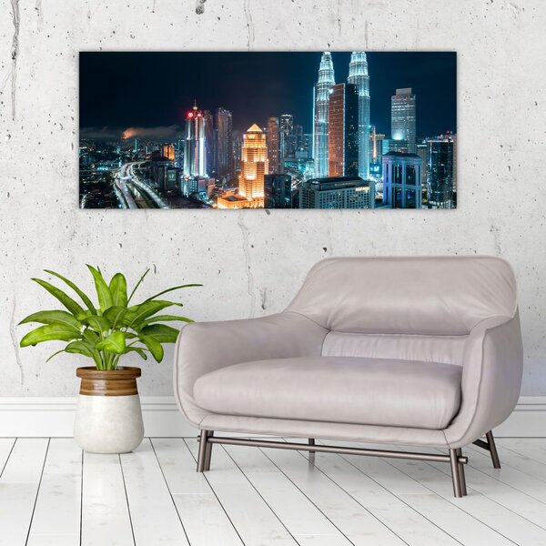 Slika - Noć u Kuala Lumpuru (120x50 cm)