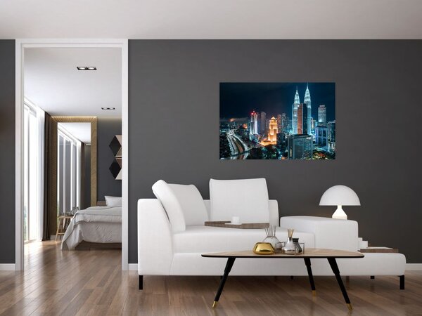 Slika - Noć u Kuala Lumpuru (90x60 cm)