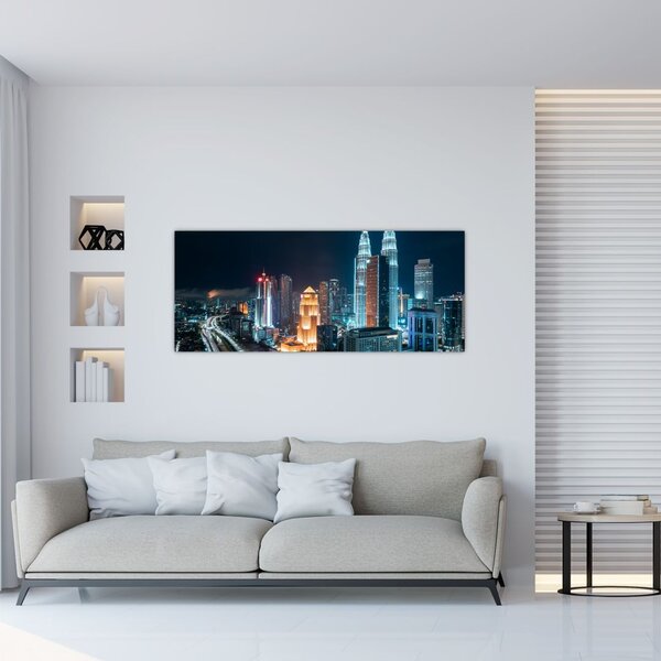 Slika - Noć u Kuala Lumpuru (120x50 cm)