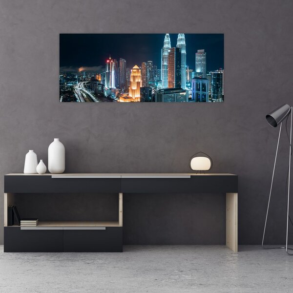 Slika - Noć u Kuala Lumpuru (120x50 cm)