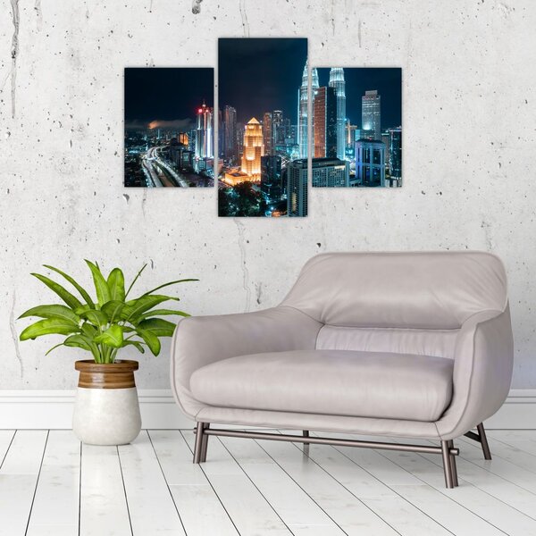Slika - Noć u Kuala Lumpuru (90x60 cm)