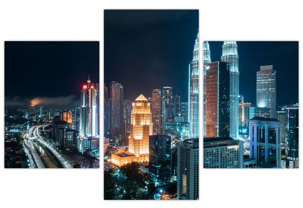 Slika - Noć u Kuala Lumpuru (90x60 cm)